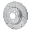 631-11026L Drilled/Slotted Brake Rotor [Silver], Fits Select Land Rover, Position: Rear Left - image 2