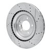 631-11026L Drilled/Slotted Brake Rotor [Silver], Fits Select Land Rover, Position: Rear Left - image 4