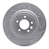 631-11026R Drilled/Slotted Brake Rotor [Silver], Fits Select Land Rover, Position: Rear Right - image 1
