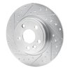 631-11027L Drilled/Slotted Brake Rotor [Silver], 2015-2020 Multiple Makes/Models, Position: Rear Left - image 2