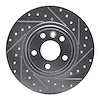 631-11027R Drilled/Slotted Brake Rotor [Silver], 2015-2020 Multiple Makes/Models, Position: Rear Right - image 1