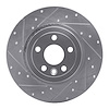631-11028L Drilled/Slotted Brake Rotor [Silver], 2016-2019 Land Rover, Position: Rear Left - image 1