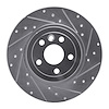 631-11028R Drilled/Slotted Brake Rotor [Silver], 2016-2019 Land Rover, Position: Rear Right - image 1