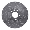 631-11030R Drilled/Slotted Brake Rotor [Silver], 2018-2020 Land Rover, Position: Front Right - image 1