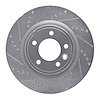 631-11031L Drilled/Slotted Brake Rotor [Silver], 2018-2020 Land Rover, Position: Rear Left - image 1