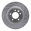 631-11031R Drilled/Slotted Brake Rotor [Silver], 2018-2020 Land Rover, Position: Rear Right - image 1