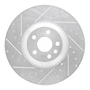 631-11033L Drilled/Slotted Brake Rotor [Silver], Fits Select Multiple Makes/Models, Position: Front Left - image 1