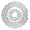 631-11033R Drilled/Slotted Brake Rotor [Silver], Fits Select Multiple Makes/Models, Position: Front Right - image 1
