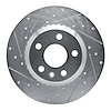 631-11034L Drilled/Slotted Brake Rotor [Silver], 2020-2020 Land Rover, Position: Rear Left - image 1