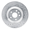 631-11035L Drilled/Slotted Brake Rotor [Silver], Fits Select Multiple Makes/Models, Position: Rear Left - image 1