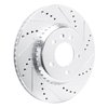 631-11037R Drilled/Slotted Brake Rotor [Silver], Fits Select Land Rover, Position: Rear Right - image 2