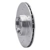 631-13000L Drilled/Slotted Brake Rotor [Silver], 1985-1994 Subaru, Position: Front Left - image 2