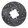 631-13000R Drilled/Slotted Brake Rotor [Silver], 1985-1994 Subaru, Position: Front Right - image 1