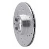 631-13000R Drilled/Slotted Brake Rotor [Silver], 1985-1994 Subaru, Position: Front Right - image 2