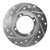 631-13001L Drilled/Slotted Brake Rotor [Silver], 1985-1991 Subaru, Position: Rear Left - image 1