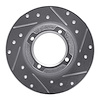 631-13001R Drilled/Slotted Brake Rotor [Silver], 1985-1991 Subaru, Position: Rear Right - image 1