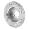 631-13004L Drilled/Slotted Brake Rotor [Silver], 1988-1991 Subaru, Position: Rear Left - image 3