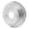 631-13004L Drilled/Slotted Brake Rotor [Silver], 1988-1991 Subaru, Position: Rear Left - image 4
