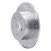 631-13004R Drilled/Slotted Brake Rotor [Silver], 1988-1991 Subaru, Position: Rear Right - image 1