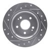631-13004R Drilled/Slotted Brake Rotor [Silver], 1988-1991 Subaru, Position: Rear Right - image 2