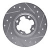 631-13006R Drilled/Slotted Brake Rotor [Silver], 1989-1994 Subaru, Position: Front Right - image 1