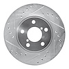 631-13007L Drilled/Slotted Brake Rotor [Silver], 1990-2001 Subaru, Position: Front Left - image 1
