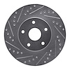 631-13011L Drilled/Slotted Brake Rotor [Silver], 1992-1997 Subaru, Position: Front Left - image 1