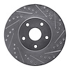 631-13011R Drilled/Slotted Brake Rotor [Silver], 1992-1997 Subaru, Position: Front Right - image 1