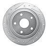 631-13012L Drilled/Slotted Brake Rotor [Silver], 1992-1997 Subaru, Position: Rear Left - image 1