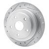 631-13012L Drilled/Slotted Brake Rotor [Silver], 1992-1997 Subaru, Position: Rear Left - image 2