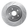 631-13017L Drilled/Slotted Brake Rotor [Silver], 2005-2007 Subaru, Position: Rear Left - image 1