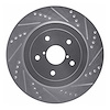 631-13017R Drilled/Slotted Brake Rotor [Silver], 2005-2007 Subaru, Position: Rear Right - image 1