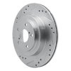 631-13019L Drilled/Slotted Brake Rotor [Silver], 2005-2009 Subaru, Position: Rear Left - image 2