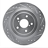 631-13019R Drilled/Slotted Brake Rotor [Silver], 2005-2009 Subaru, Position: Rear Right - image 1