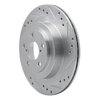 631-13019R Drilled/Slotted Brake Rotor [Silver], 2005-2009 Subaru, Position: Rear Right - image 2