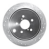 631-13021R Drilled/Slotted Brake Rotor [Silver], 2008-2015 Subaru, Position: Rear Right - image 1