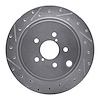 631-13023L Drilled/Slotted Brake Rotor [Silver], Fits Select Multiple Makes/Models, Position: Rear Left - image 1