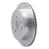 631-13023L Drilled/Slotted Brake Rotor [Silver], Fits Select Multiple Makes/Models, Position: Rear Left - image 2