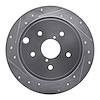 631-13024L Drilled/Slotted Brake Rotor [Silver], 2015-2021 Subaru, Position: Rear Left - image 1