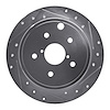 631-13024R Drilled/Slotted Brake Rotor [Silver], 2015-2021 Subaru, Position: Rear Right - image 1