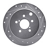 631-13025R Drilled/Slotted Brake Rotor [Silver], Fits Select Subaru, Position: Rear Right - image 1