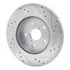 631-13028L Drilled/Slotted Brake Rotor [Silver], Fits Select Subaru, Position: Rear Left - image 4