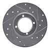 631-13030R Drilled/Slotted Brake Rotor [Silver], 1980-1983 Subaru, Position: Front Right - image 1