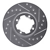 631-13031R Drilled/Slotted Brake Rotor [Silver], 1983-1989 Subaru, Position: Front Right - image 1