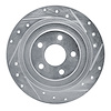 631-13032R Drilled/Slotted Brake Rotor [Silver], 2000-2006 Subaru, Position: Rear Right - image 1