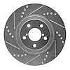 631-13034L Drilled/Slotted Brake Rotor [Silver], Fits Select Multiple Makes/Models, Position: Front Left