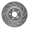 631-13034R Drilled/Slotted Brake Rotor [Silver], Fits Select Multiple Makes/Models, Position: Front Right - image 1