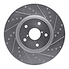 631-13035R Drilled/Slotted Brake Rotor [Silver], 2006-2021 Subaru, Position: Front Right - image 1