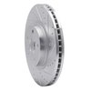 631-13035R Drilled/Slotted Brake Rotor [Silver], 2006-2021 Subaru, Position: Front Right - image 2