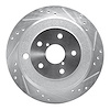 631-13036R Drilled/Slotted Brake Rotor [Silver], 2006-2014 Subaru, Position: Rear Right - image 1